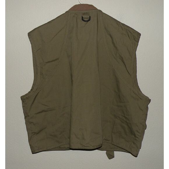 White River Fly Shop Men’s Large Fishing Vest Green 21 Zipper Hook/Loop Pockets - Picture 3 of 3